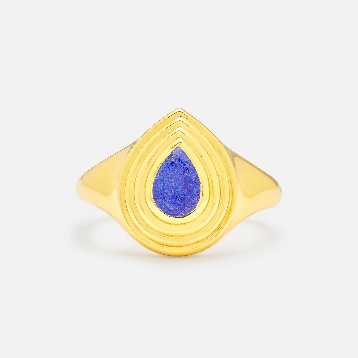 Nila Ring with Lapis – 24K Gold-Plated Sterling Silver – Amrapali London